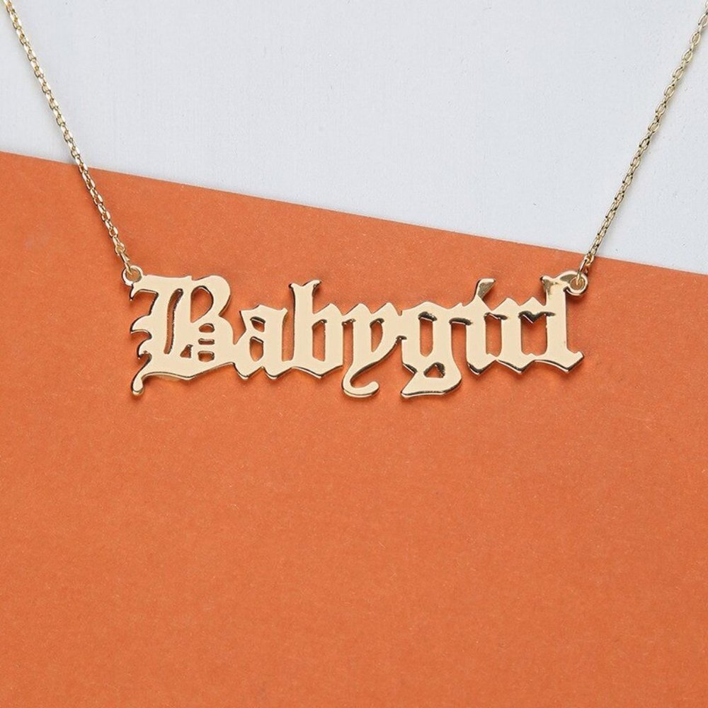 Womens Babygirl Gold Tone Necklace - NEW